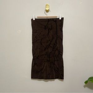 Wolford Chocolate Brown Body-con Stretch Pencil Skirt